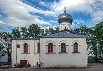 Fototapeta na wymiar St. Nicolas church. City of Novgorod, Russia. Years of construction 1312 - 1313