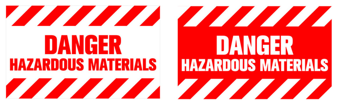 Danger, Hazardous Materials warning sign. Eps10 vector illustration.