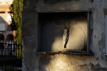 Visita al cementerio al atardecer