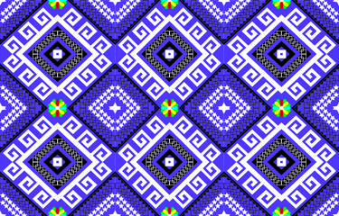 Geometric ethnic oriental seamless pattern traditional Design for background,carpet,wallpaper,clothing,wrapping,Batik,fabric,Vector,illustration,embroidery style.