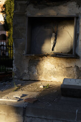 Visita al cementerio al atardecer