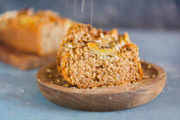 Banana bread with oats free sugar
