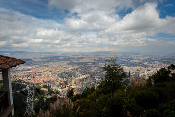 The hill of Monserrate is the best known of the eastern hills of Bogota.