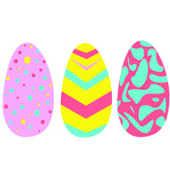 vector illustration easter eggs, holy easter holiday