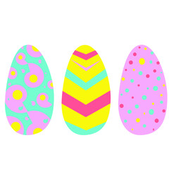 vector illustration easter eggs, holy easter holiday