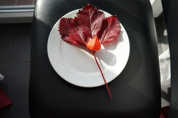 Herbstliche Tischdeko