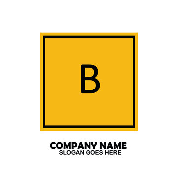 B Initial logo template vector