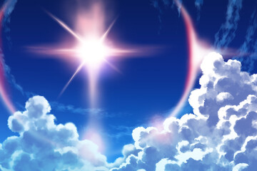 Fototapeta premium Anime Bright Clear Sky