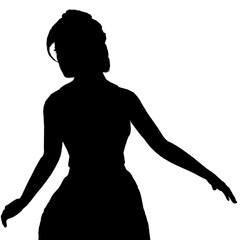 silhouette of a girl, girl, silhouette, contour, black and white, black, black silhouette, art, beautiful, minimalism, top, shadow, spot,