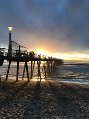 California beach pier at sunset, California piers, beach pier, sunset beach, beach sunset, beach life, beach lifestyle, California life, California lifestyle, California pier at sunset