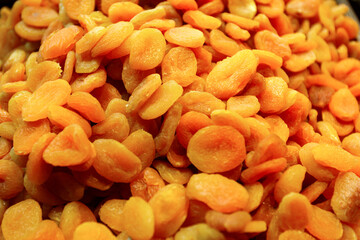 Dried apricots background