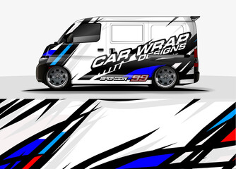 rally car livery design vector. abstract race style background for vehicle vinyl sticker wrap
