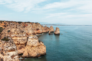 Fototapeta na wymiar Portugal coastline with seascape and landscape marks