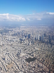 aerial view of the city
