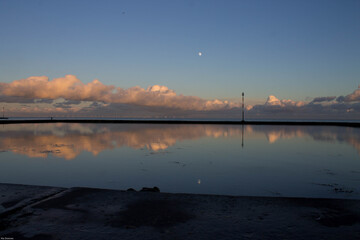 sunset over rockpool