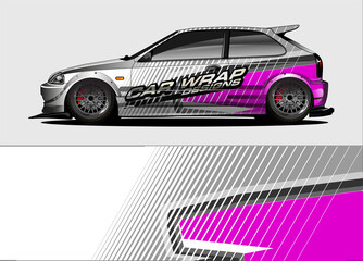 rally car livery design vector. abstract race style background for vehicle vinyl sticker wrap
