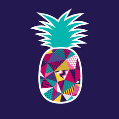 Pineapple vector illustration.