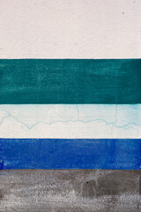 Striped painted wall
