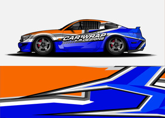 rally car livery design vector. abstract race style background for vehicle vinyl sticker wrap
