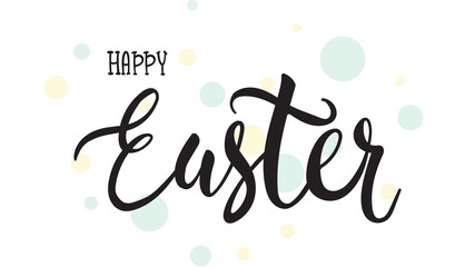 Happy Easter Hand drawn calligraphy and brush pen lettering in the happy Easter day
