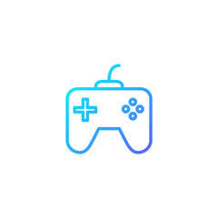 Joystick icon with blue gradient style
