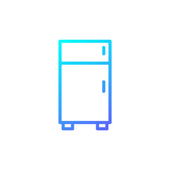 Refrigerator icon with blue gradient style