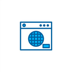 Amp icon in blue color style