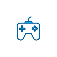 Joystick icon in blue color style