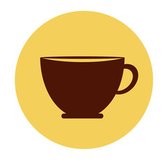 coffee cup on beige background. vector graphic