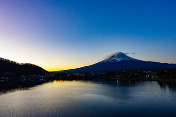 2021年1月1日 元旦 河口湖からの富士山