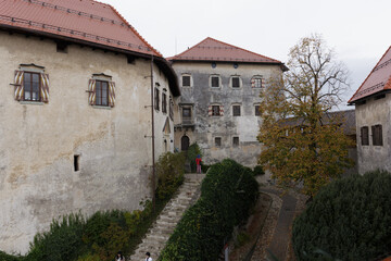 Fototapeta na wymiar Bled Castle in Bled Region, Slovenia