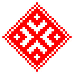 vector ethnic Ukrainian minimalistic pattern on a white background. a traditional element of the Ukrainian embroidered shirt - vyshyvanka. pattern is isolated. can be used in different ways.