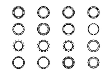 Circle Monogram Frames , creative design vector 