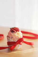 strawberry cake on a plate