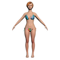 Fototapeta premium bikini model in bikini