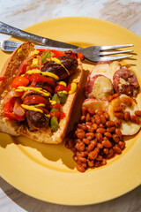 Sausage Onions Peppers Hoagie