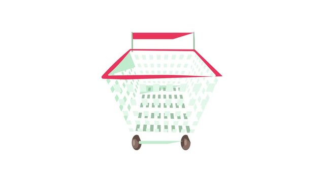 Shopping cart icon animation best object on white background