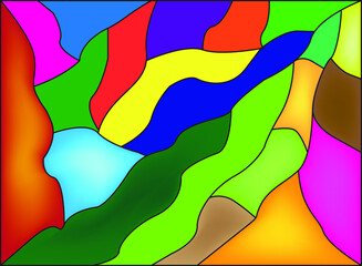 legs on rainbow background