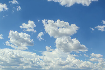 Beautiful Blue sky with towering culumus clouds - replacement or background