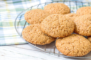 Fresh homemade hazelnut cookies.