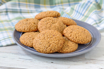 Fresh homemade hazelnut cookies.