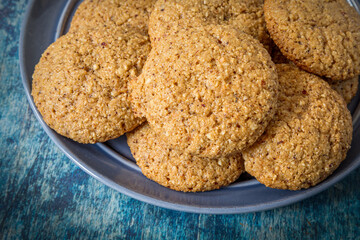 Fresh homemade hazelnut cookies.