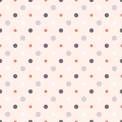 Seamless patterns with colours polka dot