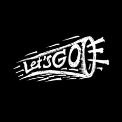 Let's go hand draw Vector logo banner