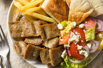Homemade Greek Gyro Plate