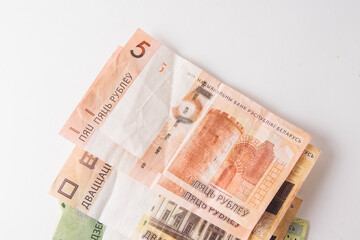 money of the Republic of Belarus on a white background