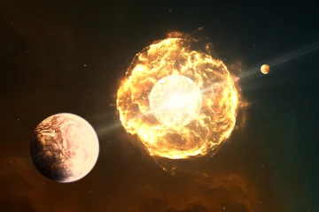 Sonne, die sich zu einem Roten Riesen ausdehnt © Peter Jurik