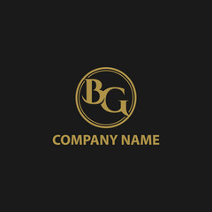 B, G, BG Letter Logo Business professional logo template