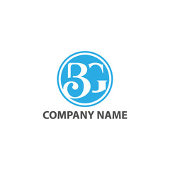 B, G, BG Letter Logo Business professional logo template
