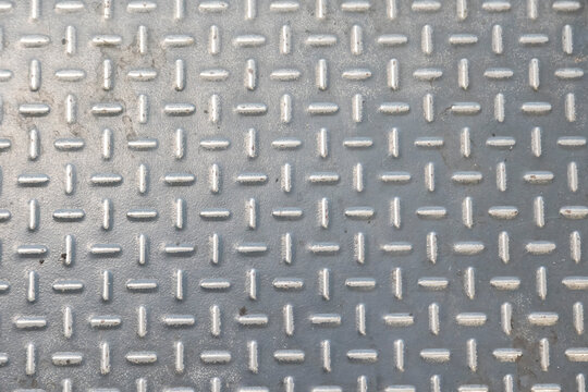 Texture detail of a metallic floor.